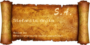 Stefanits Anita névjegykártya